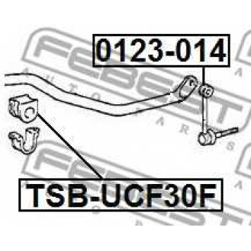 Опора стабилизатора FEBEST TSB-UCF30F-1
