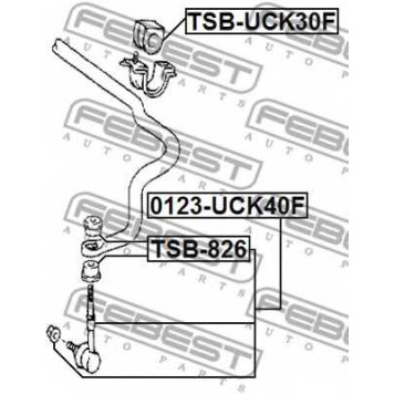 Опора стабилизатора FEBEST TSB-UCK30F-1