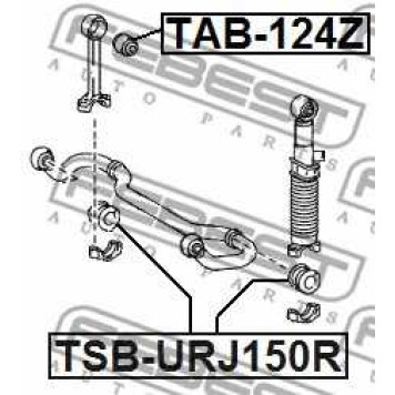Опора стабилизатора FEBEST TSB-URJ150R-1