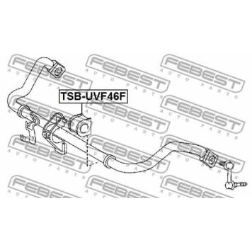 Опора стабилизатора FEBEST TSB-UVF46F-1
