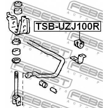 Опора стабилизатора FEBEST TSB-UZJ100R-1
