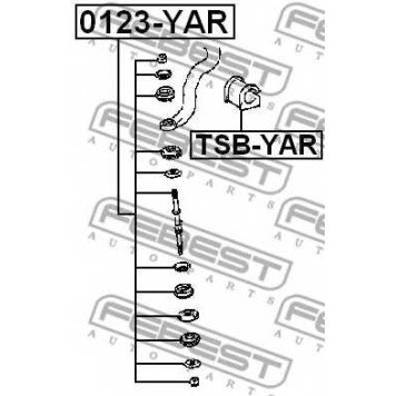 Опора стабилизатора FEBEST TSB-YAR-1