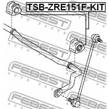 Опора стабилизатора FEBEST TSB-ZRE151F-KIT-1