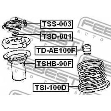 Пыльник амортизатора FEBEST TSHB-90F-1