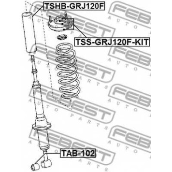 Пыльник амортизатора FEBEST TSHB-GRJ120F-1