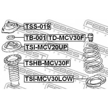 Пыльник амортизатора FEBEST TSHB-MCV30F-1