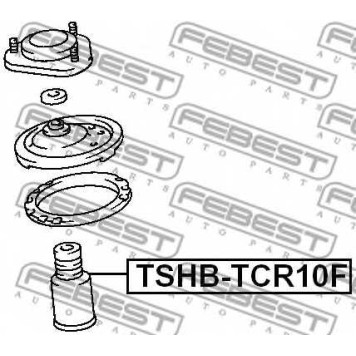 Пыльник амортизатора FEBEST TSHB-TCR10F-1