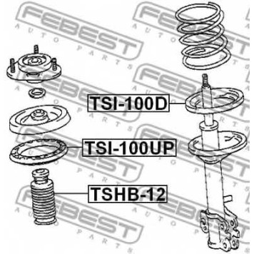 Тарелка пружины FEBEST TSI-100D-1