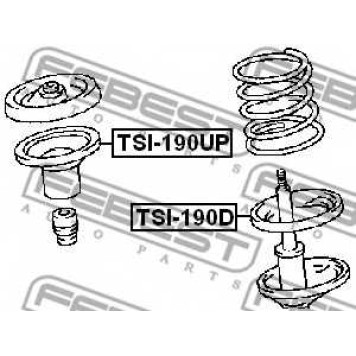 Тарелка пружины FEBEST TSI-190UP-1