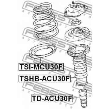 Тарелка пружины FEBEST TSI-MCU30F-1