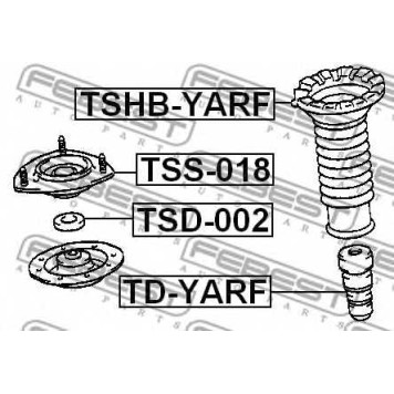 Подвеска амортизатора FEBEST TSS-018-1