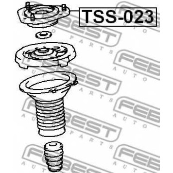 Подвеска амортизатора FEBEST TSS-023-1