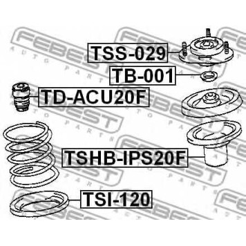 Подвеска амортизатора FEBEST TSS-029-1