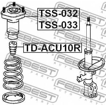 Подвеска амортизатора FEBEST TSS-033-1