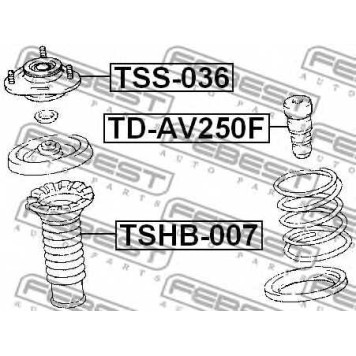 Подвеска амортизатора FEBEST TSS-036-1