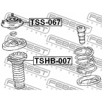 Подвеска амортизатора FEBEST TSS-067-1