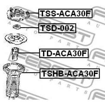 Подвеска амортизатора FEBEST TSS-ACA30F-1
