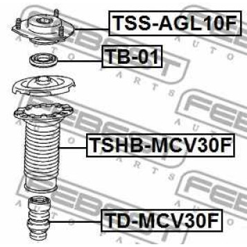 Подвеска амортизатора FEBEST TSS-AGL10F
