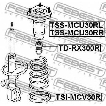 Подвеска амортизатора FEBEST TSS-MCU30RL-1