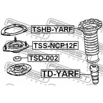 Подвеска амортизатора FEBEST TSS-NCP12F-1