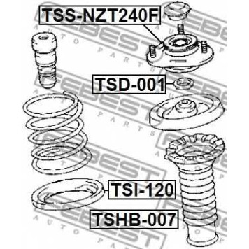 Подвеска амортизатора FEBEST TSS-NZT240F-1