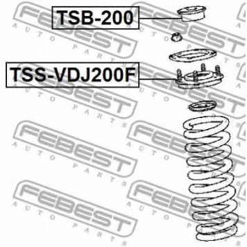 Подвеска амортизатора FEBEST TSS-VDJ200F-1