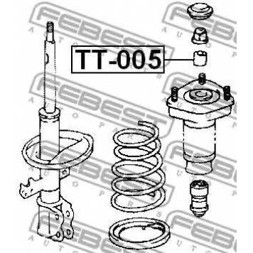 Дистанционная труба, амортизатор FEBEST TT-005-1
