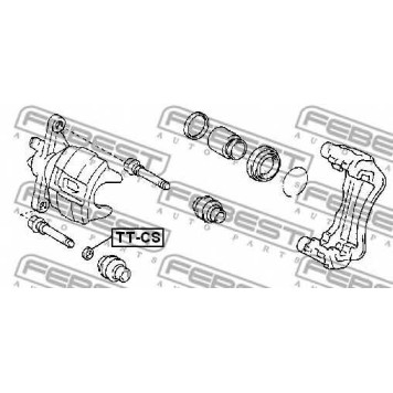 комплект принадлежностей, тормозной суппорт FEBEST TT-CS-1