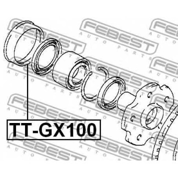 Ремкомплект, ступица колеса FEBEST TT-GX100-1