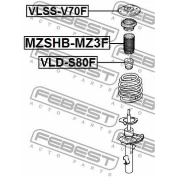 Амортизатор передний <b>FEBEST VLD-S80F</b>