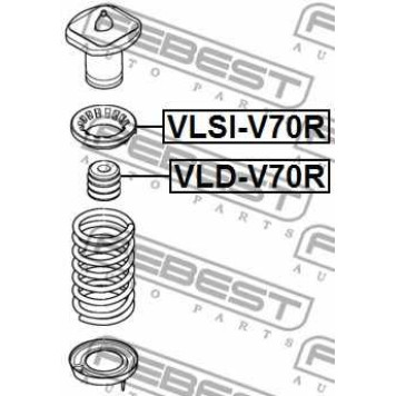 Амортизатор задний <b>FEBEST VLD-V70R</b>-1