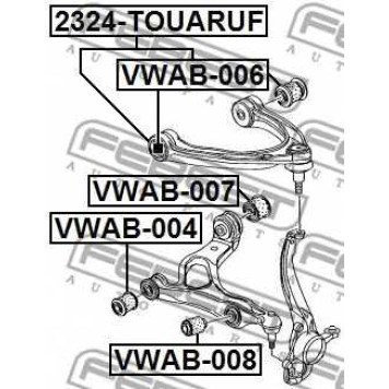 Подвеска рычага независимой подвески колеса FEBEST VWAB-006-1