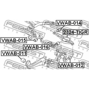 Подвеска рычага независимой подвески колеса FEBEST VWAB-011-1
