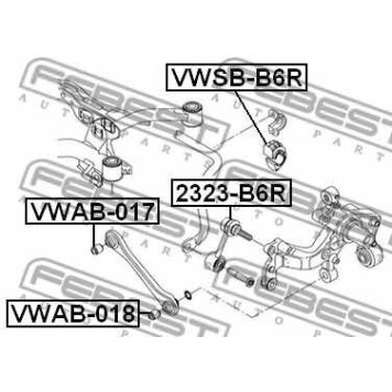Подвеска рычага независимой подвески колеса FEBEST VWAB-018-1