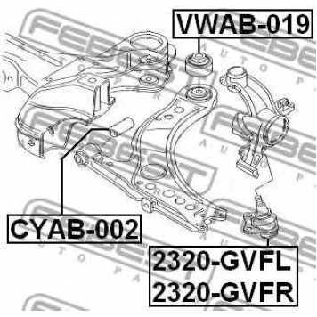 Подвеска рычага независимой подвески колеса FEBEST VWAB-019-1