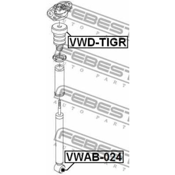 Втулка, амортизатор FEBEST VWAB-024-1