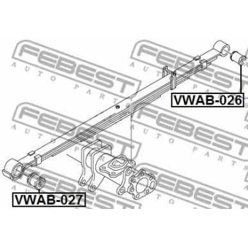 Втулка листовой рессоры FEBEST VWAB-027-1