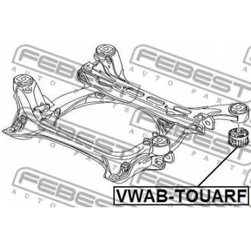 Втулка балки моста FEBEST VWAB-TOUARF-1
