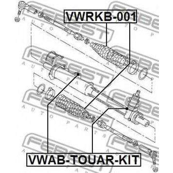 Подвеска рулевого управления FEBEST VWAB-TOUAR-KIT-1