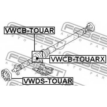 Подшипник, промежуточный подшипник карданного вала FEBEST VWCB-TOUAR-1