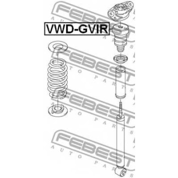 Амортизатор задний для SKODA OCTAVIA(1Z3,1Z5), SUPERB(3T4,3T5) / VW CC(358), GOLF(1K1,1K5,5K1,AJ5), PASSAT(357,362,365,3C2,3C5) <b>FEBEST VWD-GVIR</b>-1