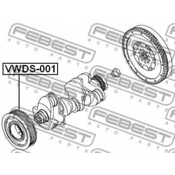 Ременный шкив коленвала FEBEST VWDS-001-1