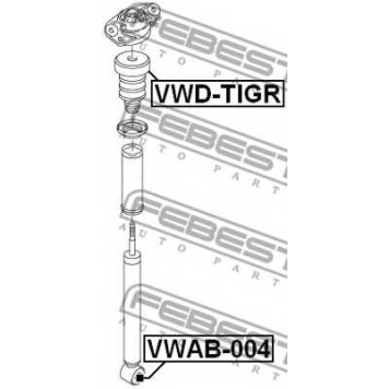 Амортизатор задний для AUDI Q3 / SKODA YETI / VW JETTA, PASSAT, TIGUAN, TOURAN <b>FEBEST VWD-TIGR</b>-1
