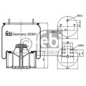 Кожух пневматической рессоры FEBI BILSTEIN 20381