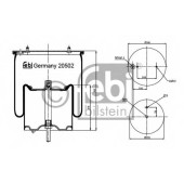 Кожух пневматической рессоры FEBI BILSTEIN 20502
