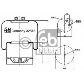 Кожух пневматической рессоры FEBI BILSTEIN 32818