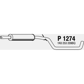 Средний глушитель выхлопных газов FENNO P1274