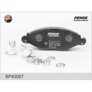 Колодки тормозные дисковые передний для PEUGEOT 206(2A/C,2E/K,T3E) <b>FENOX BP43067</b>