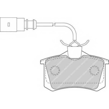 Колодки тормозные дисковые задний для AUDI A4(8D5,B5) / FORD GALAXY(WGR) / VW SHARAN(7M6,7M8,7M9) <b>FERODO FDB1481 / 20961</b>