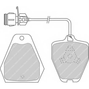 Колодки тормозные дисковые передний для AUDI 100(4A,C4), A4(8D2,8D5,B5), A6(4A,C4,4B2, C5,4B5, C5), A8(4D2,4D8) <b>FERODO FDB985 / 21452</b>